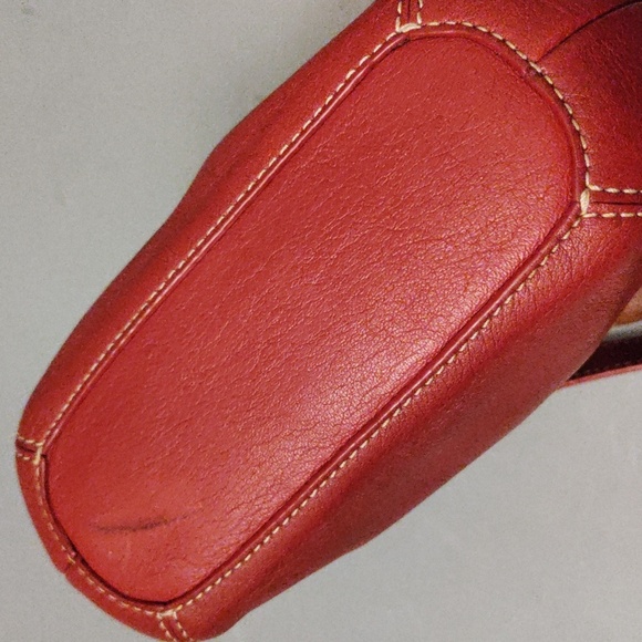 COACH Rare Vintage Mini Red Leather Handbag - Picture 4 of 10